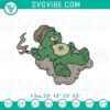 Embroidery pattern of a cannabis smoking bear with machine files, perfect for needlework enthusiasts.