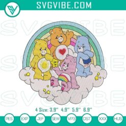 Care Bear Buddies embroidery patterns for machine featuring classic cartoon stitch files.
