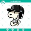 Chicago White Sox Snoopy Baseball logo in SVG, PNG, DXF, EPS formats for crafts and digital projects.