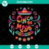 Cinco De Mayo Celebration and Fiesta Mexican SVG design with festive elements and decorations for digital projects.