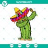 Cute Cinco De Mayo dabbing cactus SVG design for celebration, Mexican holiday, party invitations, and decorations.