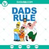 Dad Icons SVG featuring Homer, Bob, Fred, and Peter characters for Happy Father's Day celebration.