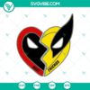 Deadpool & Wolverine best friends forever heart-shaped SVG file for digital downloads. Perfect for Marvel fans.