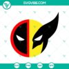 Deadpool & Wolverine SVGs for crafting, featuring face cut files for Marvel superheroes, ideal for DIY projects.