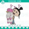 Despicable Me Agnes Gru Unicorn embroidery patterns featuring adorable cartoon stitch files for crafting projects.