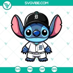 Detroit Tigers baseball stitch design in SVG, PNG, DXF, EPS formats for crafting projects.