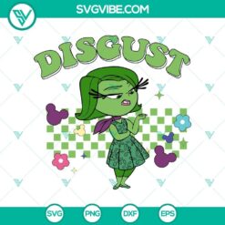 Disgust from Inside Out 2 character SVG and PNG design for digital use.