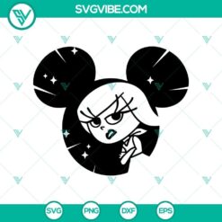 Disgust SVG design with Disney Mouse Ears inspired by Inside Out 2. Unique digital illustration for crafting projects.