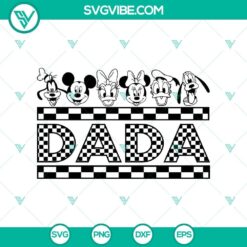Disney Dad Squad SVG featuring Mickey & Friends design for Father's Day celebration, perfect for DIY crafts and gifts.