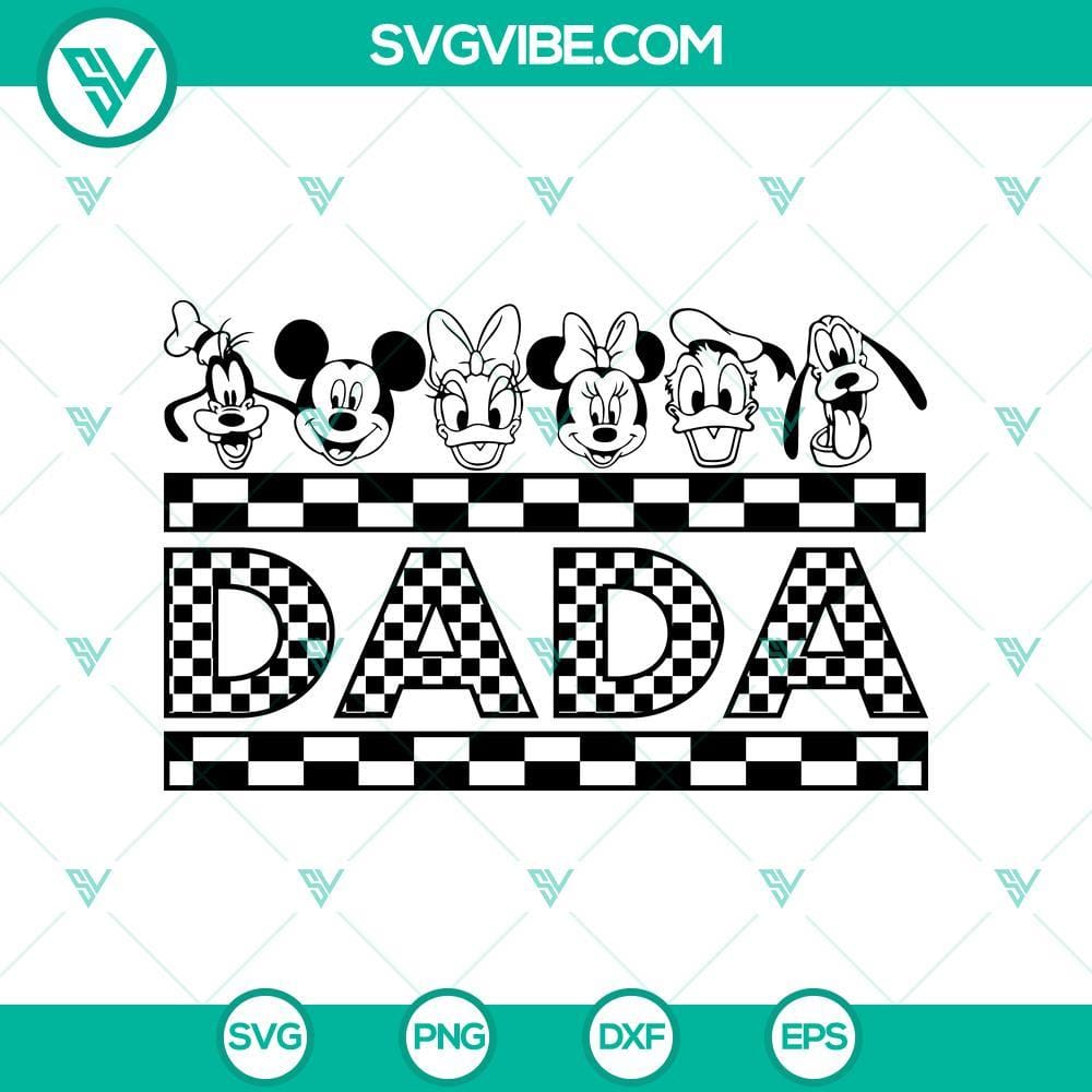 Disney Dad Squad SVG, Mickey & Friends Father's Day SVG Disney Dad Squad SVG featuring Mickey & Friends design for Father's Day celebration, perfect for DIY crafts and gifts.