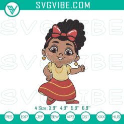 Dolores Madrigal Disney Encanto Embroidery Patterns featuring Disney characters in digital file format. Great for crafts and sewing projects.