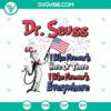 Dr Seuss themed 4th of July SVG design with "I Like Firework Here Or There" and "I like Firework Everywhere" text. Perfect for Independence Day crafts.