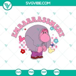 Inside Out 2 Embarrassment movie character SVG design in PNG format for digital download. Bright and colorful cartoon illustration.