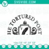 Taylor Swift album and tortured poets themed embroidery pattern design for digital product.