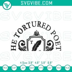 Taylor Swift album and tortured poets themed embroidery pattern design for digital product.