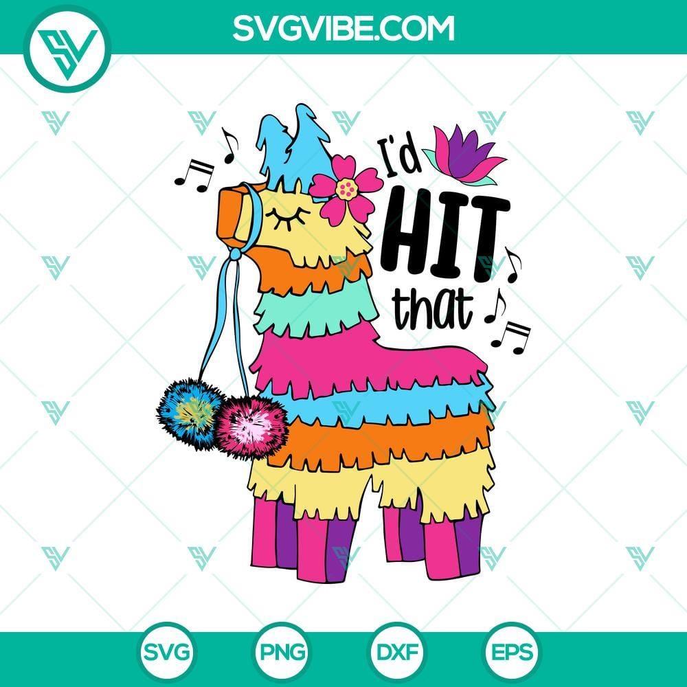 Funny Llama Cinco De Mayo Pinata SVG Design Cute llama Cinco De Mayo pinata SVG design for festive celebrations. Perfect for crafts and decorations.