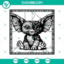 Gizmo Gremlin themed mandala & stained glass design SVG pack with intricate patterns for digital projects.