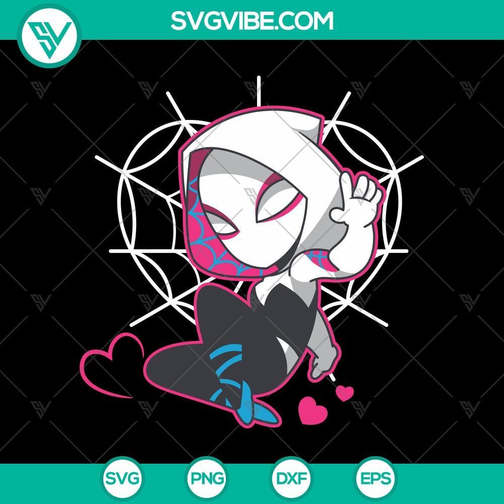 Gwen Stacy Spider-Woman Vector Clipart in SVG & PNG Format Gwen Stacy Spider-Woman vector clipart in SVG & PNG format, ideal for comic-themed designs.