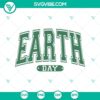 Earth Day vector graphics with earth, trees, and smiling sun in a colorful and cheerful design. Ideal for Earth Day promotions.