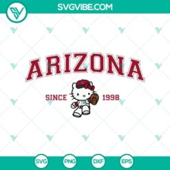 Hello Kitty Arizona Diamondbacks MLB logo in SVG, PNG, DXF, and EPS formats for crafts and accessories.