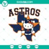 Cute Hello Kitty Astros Houston themed SVG and PNG clipart, perfect for vector graphics.