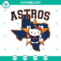Cute Hello Kitty Astros Houston themed SVG and PNG clipart, perfect for vector graphics.