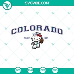 Hello Kitty Colorado Rockies MLB logo vector files in SVG, PNG, DXF, and EPS formats for digital use.