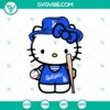 Hello Kitty Dodgers Baseball team logo SVG and PNG cut file for craft projects and DIY apparel.