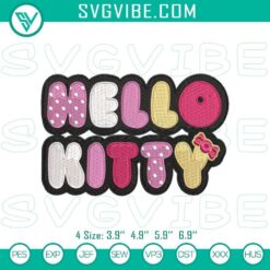 Hello Kitty Embroidery Patterns, Cute Sanrio Machine Stitch Files