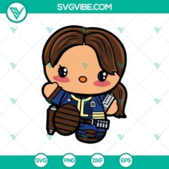 Hello Kitty Lucy MacLean Fallout vector graphic SVG PNG, featuring unique and colorful cartoon character design for digital use.
