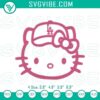Hello Kitty LA Dodgers embroidery patterns in pink, cute baseball-themed stitch file with Hello Kitty and Dodgers logo.