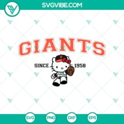 Hello Kitty San Francisco Giants MLB logo vector files in SVG, PNG, DXF, EPS formats for digital download.