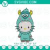 Hello Kitty and Sulley Monsters Inc. embroidery pattern featuring James P. Sullivan design, creative stitching for crafts and hobbies.