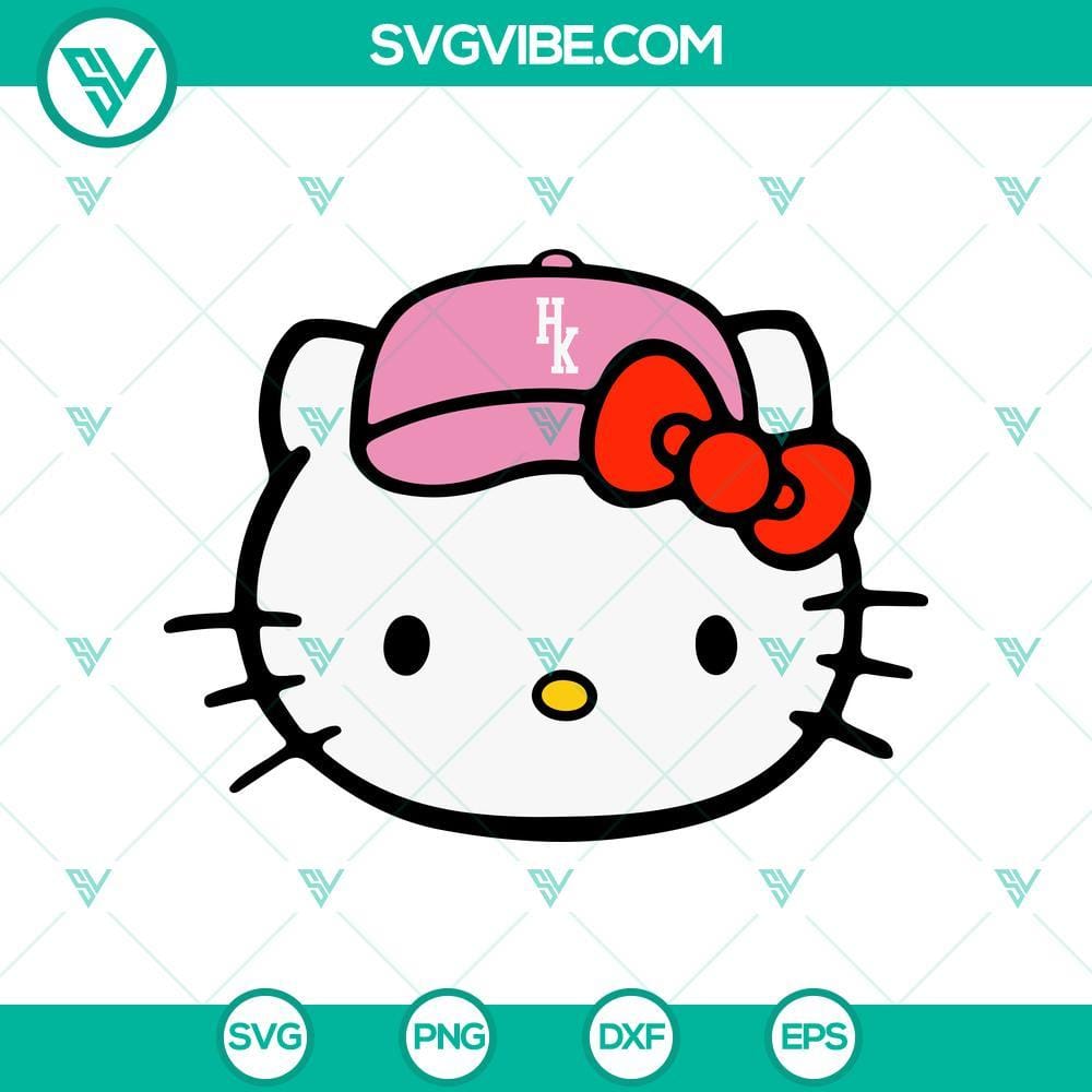 Hello Kitty SVG PNG Baseball Hat Vector Illustration Hello Kitty baseball hat vector illustration in SVG and PNG format, perfect for digital designs and crafts.
