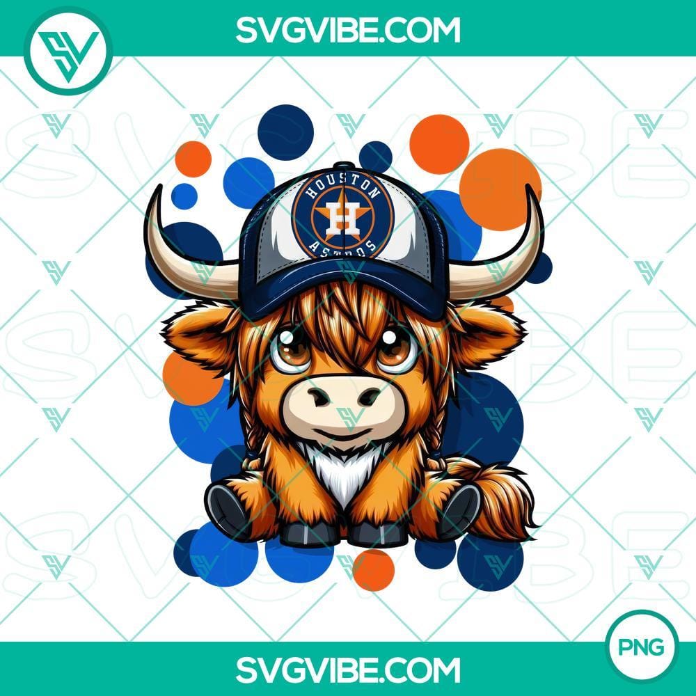 Highland Bull Houston Astros PNG File Highland bull Houston Astros logo PNG file, featuring a unique design for sports fans.