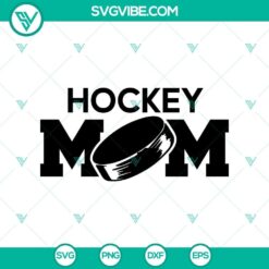 Hockey Mom SVG design for Mother's Day, perfect for ice hockey enthusiasts.