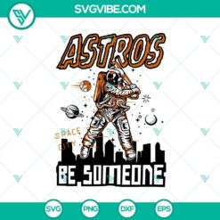 Houston Astros baseball team SVG pack featuring an astronaut design, ideal for fans. Bold graphics for DIY projects.