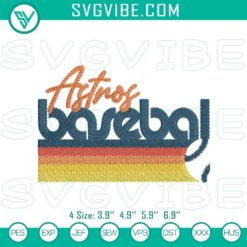 Houston Astros baseball embroidery pattern design with sports logo machine file, ideal for DIY projects.
