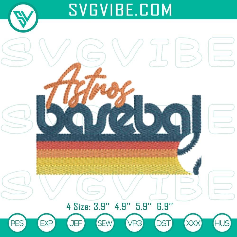 Houston Astros Baseball Embroidery Pattern Design Houston Astros baseball embroidery pattern design with sports logo machine file, ideal for DIY projects.