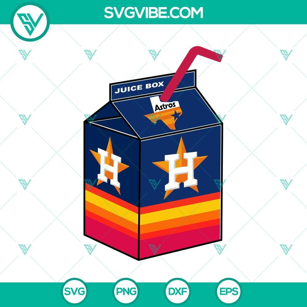 Houston Astros Juice Box SVG, PNG Graphic Houston Astros themed juice box graphic in SVG and PNG format for digital use, featuring team colors and logo.