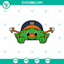 Houston Astros Orbit mascot silhouette clipart in SVG and PNG vector format.