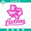 Houston Astros pink logo SVG bundle with star design for sports fans.