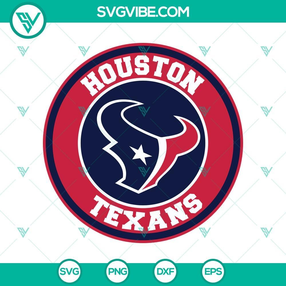 "Houston Texans Emblem SVG, Football Design SVG" Houston Texans emblem SVG with football design, ideal for crafting and digital projects.