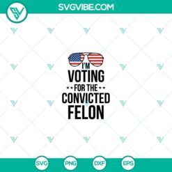 Convicted felon vote SVG PNG download - unique political design for digital products.