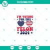 "I'm Voting For The Felon 2024 SVG PNG Cricut Files - Political design featuring a bold slogan for crafting projects"
