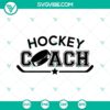 Ice Hockey Coach SVG file design with coach icon and hockey sticks, perfect for sports enthusiasts and team coaches.
