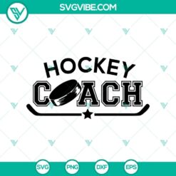 Ice Hockey Coach SVG file design with coach icon and hockey sticks, perfect for sports enthusiasts and team coaches.