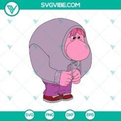 Inside Out 2 Embarrassment Character SVG, cartoon style digital design featuring Disney's character, great for crafts and projects.
