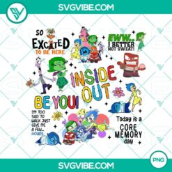 Inside Out 2 character clipart featuring colorful emotions characters from the popular animated movie, suitable for digital use.