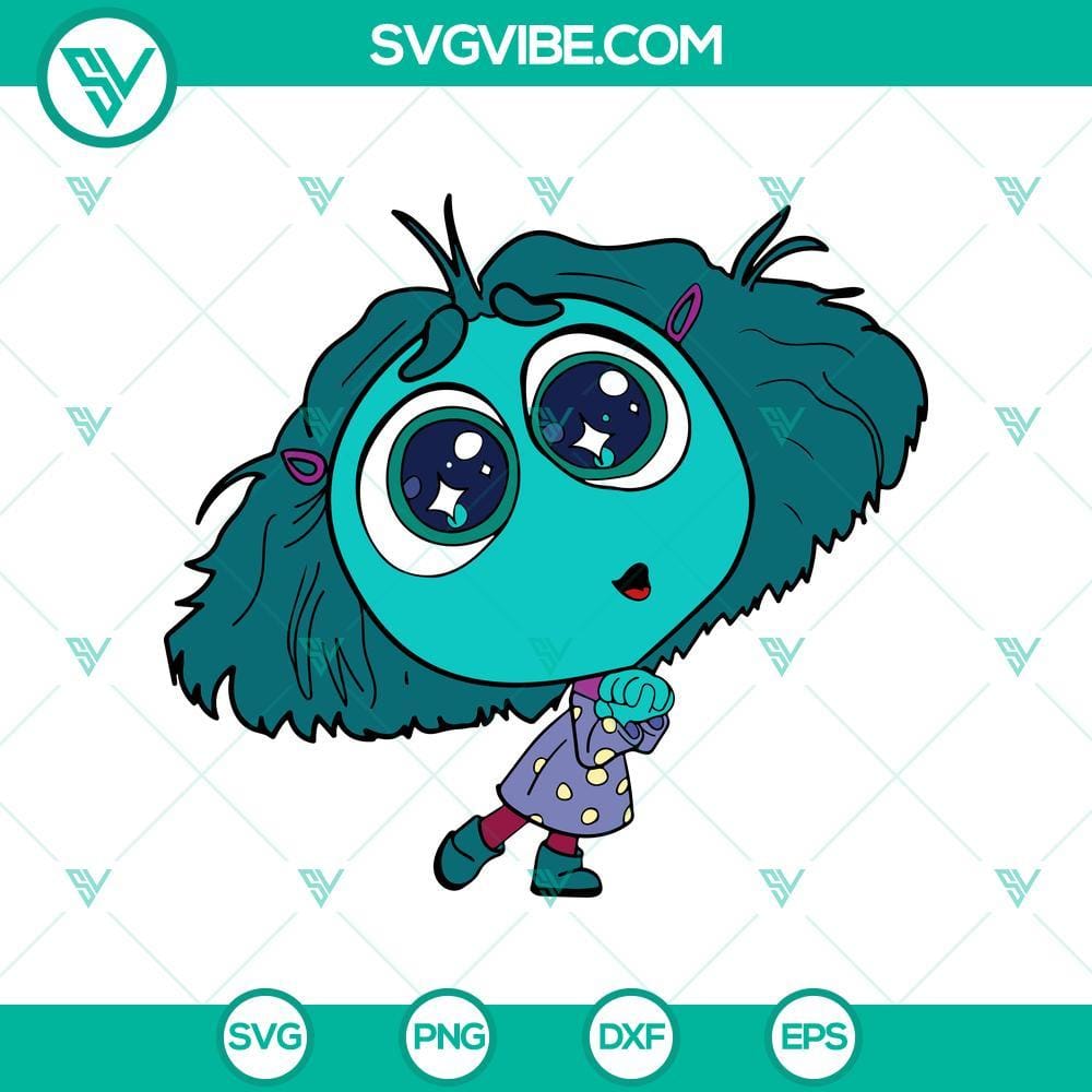 Inside Out Envy 2 SVG PNG Clipart Vector Silhouette Envy-themed digital clipart featuring Inside Out character in SVG and PNG formats for design projects.